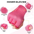thumbnail image 2 of BeSAVAGE Boxing Hand Wraps | Elastic Quick Wraps for Fist Protection in MMA, Muay Thai, Training Pink (S/M), 2 of 7