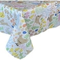 thumbnail image 2 of Home Bargains Plus Rectangle Fabric Tablecloth for Barbecue Party, 60 x 84 Inch, Rabbits and Chickens Print, Indoor Outdoor Wrinkle and Stain Resistant Table Cover, Multicolor Farm Animals, 2 of 8