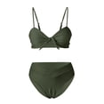 thumbnail image 2 of Tiqkatyck Bikini Sets for Women Clearance, Women's Casual High Waisted 2 Piece Bikini Sets Bow Bathing Suit for Women, Swim Suits for Women 2024 Green XL, 2 of 5