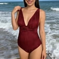 thumbnail image 2 of TGPMGRZ Women's Maternity One Piece Swimsuit Adjustable Straps V Neck Bathing Suit Swimwear #02 , Size L, 2 of 9