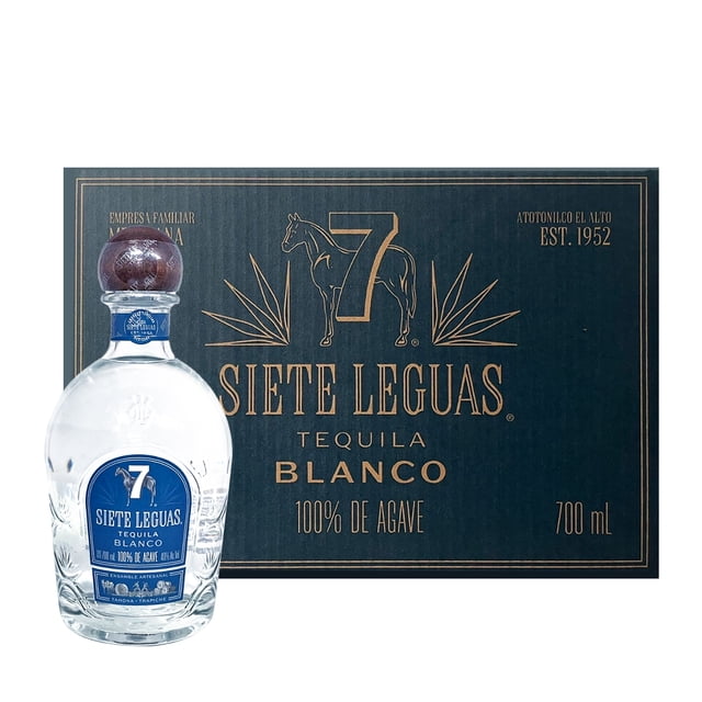 Caja Tequila Siete Leguas Blanco 700 Ml 6 Piezas Tequila Blanco