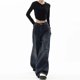 thumbnail image 3 of Pantalones vaqueros holgados de pierna ancha de cintura alta, Jeans rectos Harajuku Grunge, pantalones de mezclilla sueltos de calle de gran tamaño, moda coreana Y2k, 3 of 5