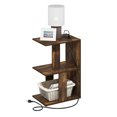 thumbnail image 4 of Furinno BOYATE Night Stand, 2-Tier End Table with Charging Station, Open Shelf End Table, Side Table, Bedside Table with USB and Type-C Charging Port, for Living Room, Bedroom, Amber Pine, 4 of 5