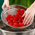 thumbnail image 2 of FYBTO Multifunctional All-In-One Pan Steamer Basket with Handle, Household Stainless Steel Draining Basket Fine Mesh Steam, Dishwasher Safe, Perfect for Steaming Vegetables, Easy Use (L-10IN)-0628, 2 of 5
