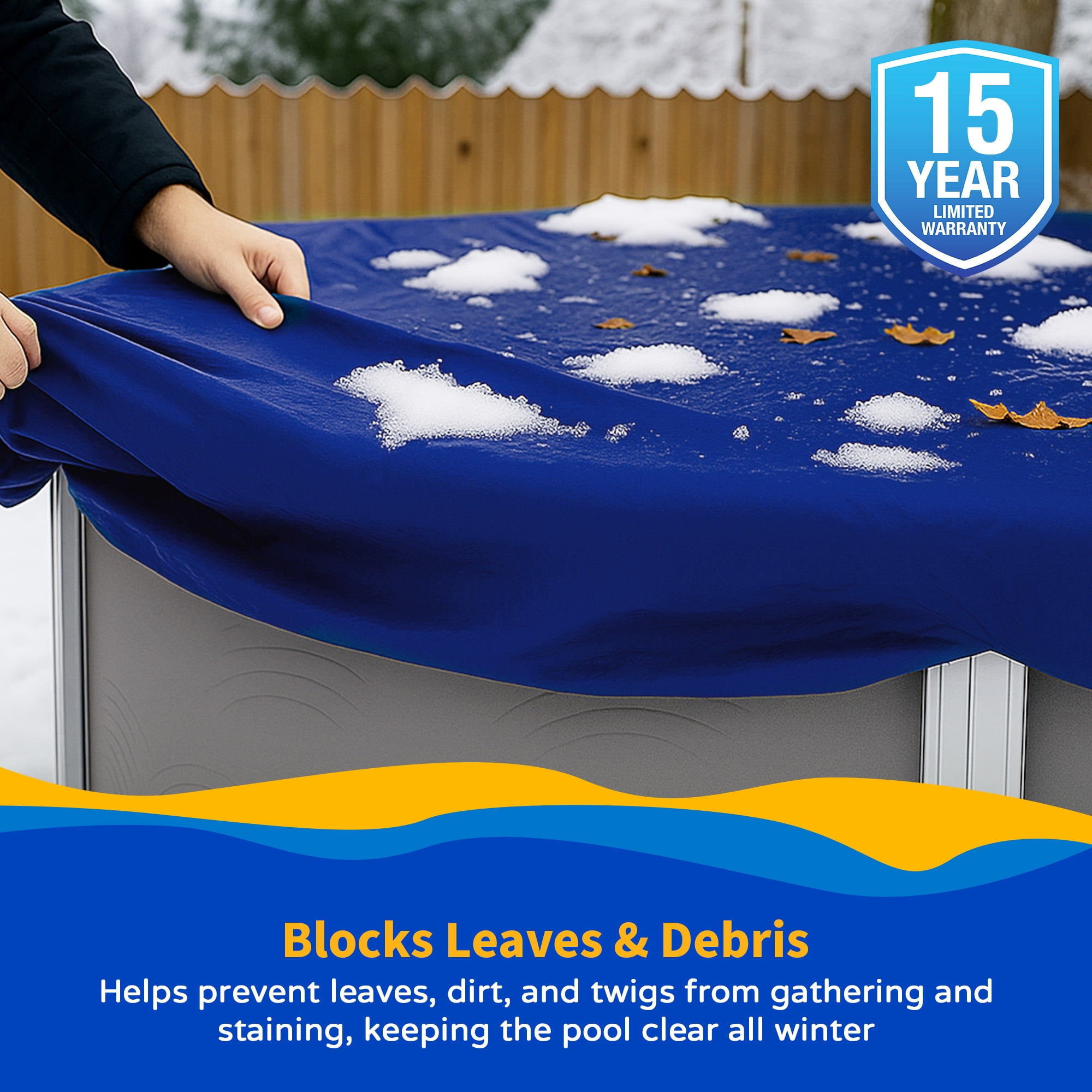Blue Wave UV Resistant Pool Covers, Polyethylene, Blue