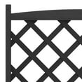 thumbnail image 5 of vidaXL Planter with Trellis and Wheels Black Solid Wood Fir, 5 of 8