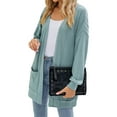thumbnail image 5 of Hanerdun Women Open Front Cardigan Female Sweater Cardigans with Pocket Green S, 5 of 6