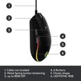 thumbnail image 4 of SAYTAY Wired Gaming Mouse, 8,000 DPI, Rainbow Optical Effect LIGHTSYNC RGB, 6 Programmable Buttons, On-Board Memory, Screen Mapping Black ST-001, 4 of 5