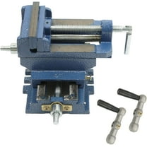 labwork 4 Inch Cross Slide Drill Press Vise Heavy Duty Benchtop Compound Cross Slide Vise Drill Press X-Y Compound Vise Fit for Milling Machine and other Mechanical Equipment - Blue