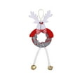 thumbnail image 2 of CREATITOY Christmas Ribbon Decoration (78.74 Inches) Round Old Man Snowman Bells Hanging Ornaments for Christmas Tree Xmas Family Party Decorations, 2 of 6