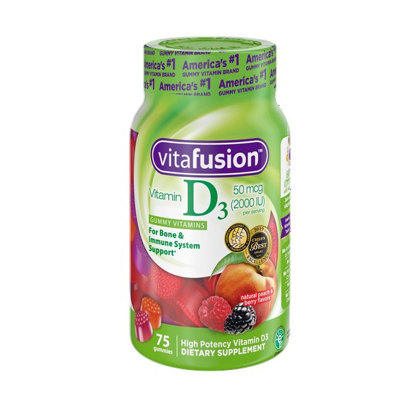 Vitafusion Vitamin D3 Gummy Vitamins, 75ct - Walmart.com - Walmart.com