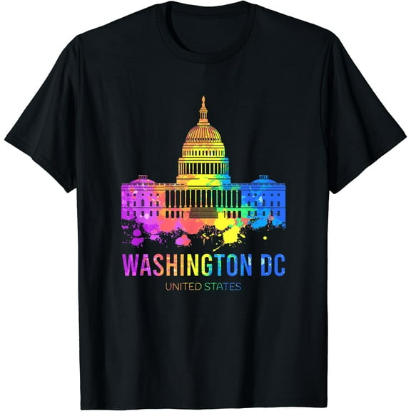 Washington DC skyline Watercolor Souvenirs Gifts US Capitol T-Shirt