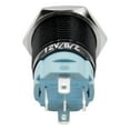 thumbnail image 3 of Sparked Innovation12V black ring light SPDT latching push-button switch (Green), 3 of 3