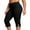 Black 1, variant on OGLCCG Women Capri Pants Plus Size Stretch Knee Length Leggings with Pockets Comfy Slim Fit Elastic Waist Casual Summer Ladies Pull On Capris,XXL,Dark Blue