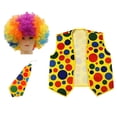thumbnail image 1 of Disfraz de payaso de Halloween para adultos, traje de actuación, traje de payaso, traje de peluca de cosplay, 1 of 4