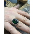thumbnail image 3 of Men Handmade Ring , Green Stone Ring , Emerald Stone Ring , Sterling Silver Vintage Ring , Men Silver Jewelry , Anniversary Gifts for Hims, 3 of 3