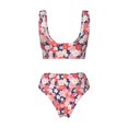 thumbnail image 6 of Rocae Japanese Cherry Blossoms for Bikini Set for Women Two Piece Sexy High Swimsuits Split Crossover Bikini Small, 6 of 9