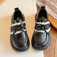 thumbnail image 6 of Viluyesy Spring Summer Girls Leather Mary Jane Shoes – Bow Accent, Lace Trim Princess Style Loafers with Soft Sole and Classic College-Inspired Design Black Size 2.5, 6 of 10
