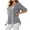 Black, variant on Jalioing Womens Plus Size Blouses Summer Casual Loose Button Down Shirts Fashion Half Bell Sleeve V Neck Striped Tops