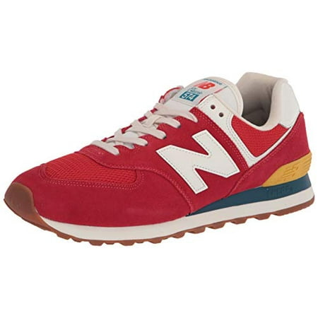 New Balance mens Iconic 574 V2 Sneaker, Team Red/Wave, 18 US
