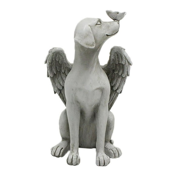 Ángel mascota estatua perro ángel estatuil resina hogar jardín Zulema Estatua de ángel de perros