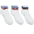 thumbnail image 4 of Men's Nike 3-Pack Retro Stripes Everyday Essential Ankle Socks Color: White Size: 8-12, 4 of 5