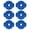Blue, variant on 6 Pack Silicone Cymbals Locking Nut Drum Cymbals Fasteners Quick Releasing Silicone Texture for Percussion Replacement