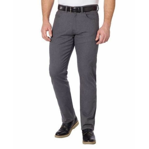 Calvin Klein Men's Stretch Slim Fit Twill Pant in Dark Cliff Heather, Size 34x32