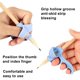 thumbnail image 2 of Ayuda de escritura ZHAOCHENG para niños Guía ergonómica para los dedos Portalápices de silicona 4 piezas, 2 of 5