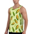thumbnail image 2 of Pofeuu Fresh Corn Print Men's Workout Tank Tops Sleeveless Muscle Gym Shirt Quick Dry-3X-Large, 2 of 7