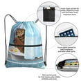 thumbnail image 3 of Naloa Funny Cat Taking a Bath Drawstring Backpack String Bag Cinch Water Resistant for Gym Shopping Sport Yoga, 3 of 6
