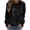 Black, variant on Easter Long Sleeve Round Neck Blouse for Women, Polyester Spandex Blend, Casual Fit, Printed Design, Four Seasons Wear, Soft Stretch Fabric