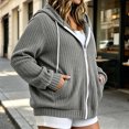 thumbnail image 6 of Nugftut Hoodies for Women Plus Size Full Zip-Up Jacket Oversized Lightweight Sweatshirts Baggy Workout Hoodies with Pockets, 6 of 8