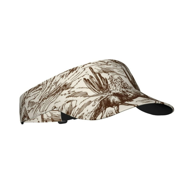 Fotbe Western Desert Cowboys2 Visera Deportiva con Diseño, Gorra Abierta Ajustable de Algodón para Mujer y Hombre