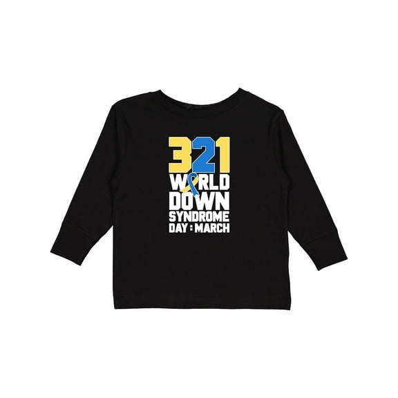 Inktastic 321 is World Down Syndrome Day Boys or Girls Long Sleeve Toddler T-Shirt