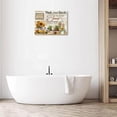 thumbnail image 3 of Farmhouse Bathroom Decor Wall Art Rustic Sunflower Pictures Wall Decor Bathroom Sign Canvas Painting Prints Artwork Home Decorations Framed for Bedroom 12inx16in, 3 of 6