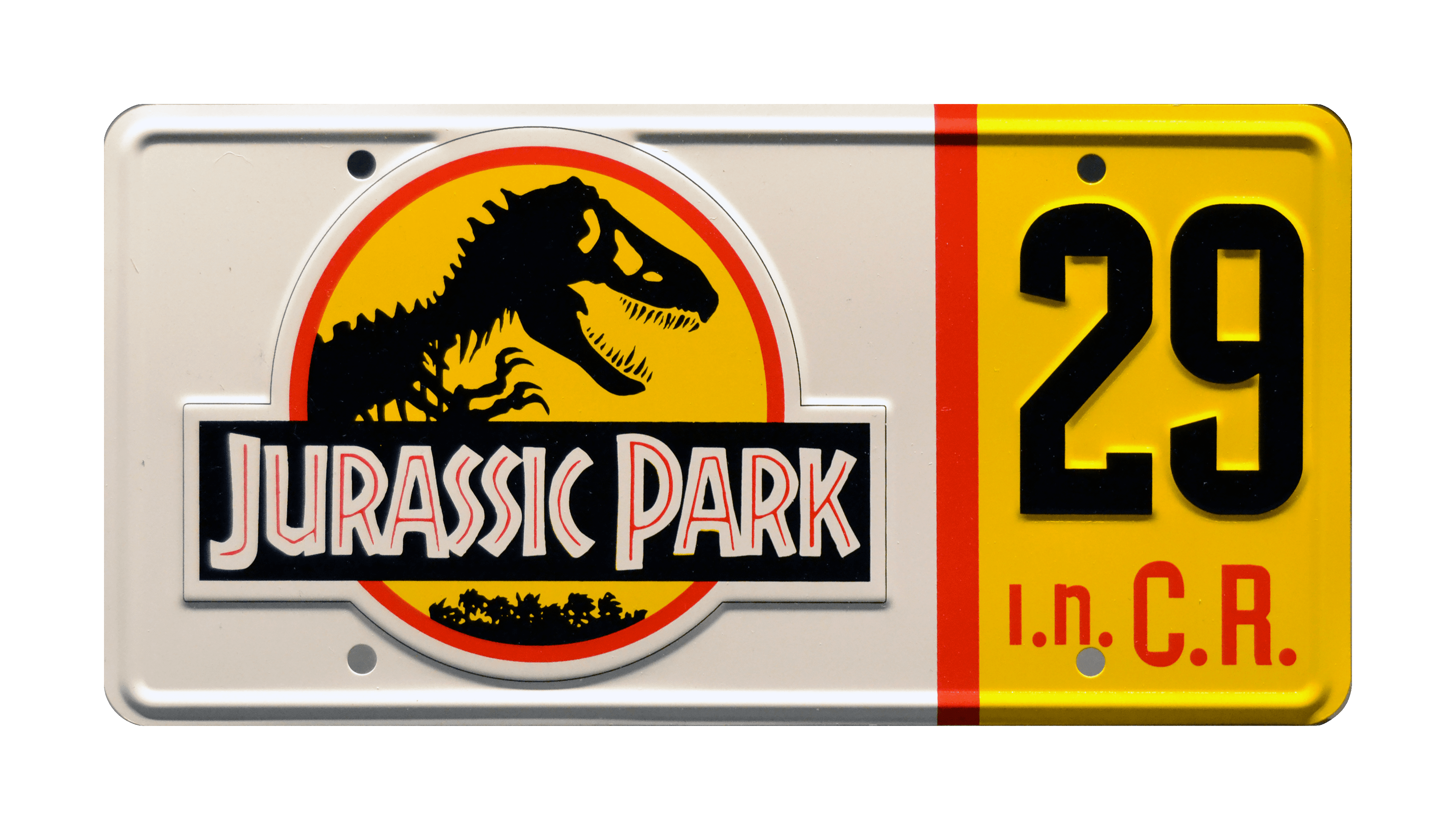Jurassic Park | Hammond's Jeep #29 | Jurassic Park #29 | Metal Stamped Replica Prop License Plate