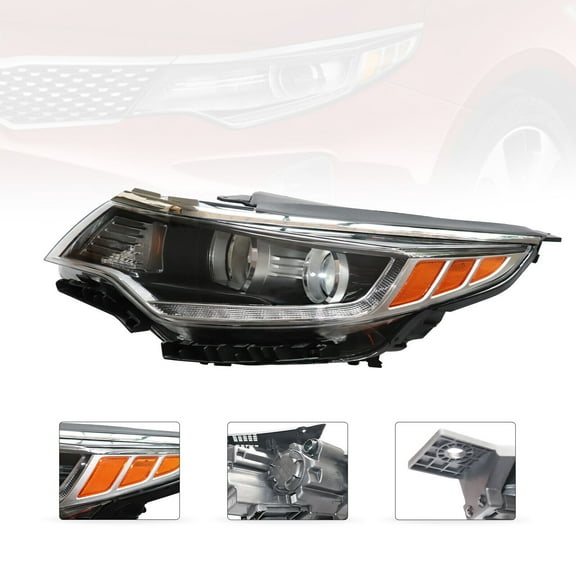Miumaeov For Kia Optima 2016 2017 2018 Headlight Halogen Headlamp with LED DRL Driver Left Side LH