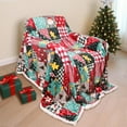thumbnail image 6 of Gogreen Christmas Sherpa Fleece Throw Blanket for Couch Bed Sofa Adults -Soft and Warm Blanket for Winter, Thick and Fuzzy Throw Blanket (Throw - 50" x 60"), 6 of 7