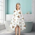 thumbnail image 6 of White Highland Cow Flower Pattern Hooded Bath Towel，50"x30" for Ages 3 To 12 Kids, Quick Dry Lightweight Soft Microfiber Hood Beach Towel Cover Up for Kids, 6 of 7