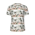 thumbnail image 5 of Wukai Flamingo Palm Trees Print Men's Short-Sleeved Mesh T-Shirt,Quick-Dry Short Sleeve Workout T-Shirt-5X-Large, 5 of 8