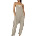 thumbnail image 1 of lmcalzta Womens Jumpsuits Summer Rompers Spaghetti Strap Camisole Pnats with Pockets Overall Outfits, 1 of 8