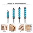 thumbnail image 5 of Premium CNC-Ready Woodworking Spiral Router Bit with Double Bearings - 12mm Shank, 3/4 Inch Cutting Diameter, 85mm Length - Disposable Design for Precision Milling, Engraving & Contour Trimming in, 5 of 5