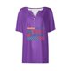 thumbnail image 4 of Fiudx Camisas para Mujer Blusa de Manga Corta Estampada a La Moda para Mujer, Blusas Informales con Cuello En V, 4 of 4