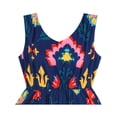 thumbnail image 5 of Girls Dress Flower Print Hanky Hem With Necklace 14, 5 of 6