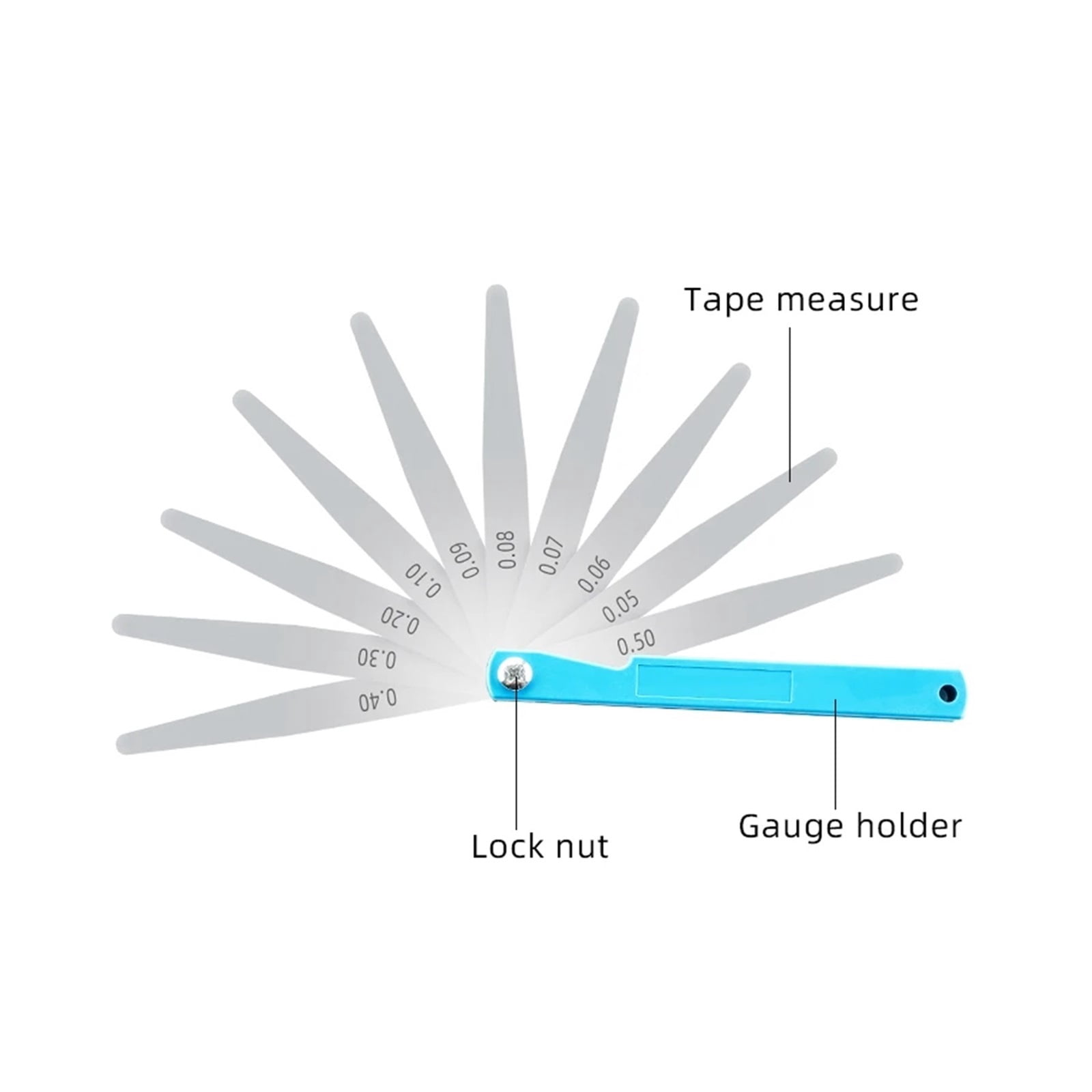 100B17 Blades Feeler Gauge Set Valves Foliage Of Valves Gap Metric Sizes 0.02-1mm Measurement Thickness Gap Gauge ,Easy Identification