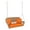 Orange, variant on Jeco Honey Resin Wicker Hanging Porch Swing with Cushion in Orange