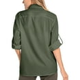 thumbnail image 5 of Oversized Tshirts for Women, UPF 50+ Sun Protection Long Sleeve Fishing Shirt, Green 3XL, 5 of 5