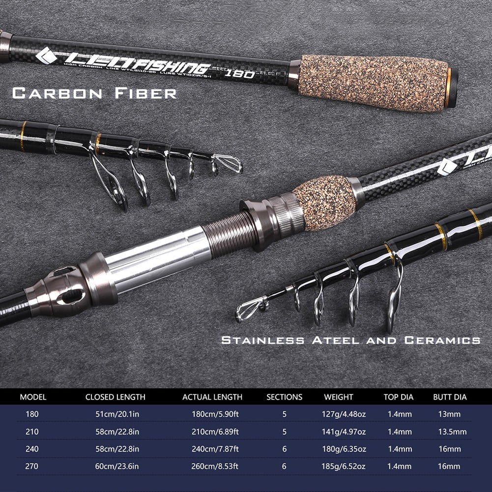 Professional Telescopic Fishing Rod for Sea Fishing Applications Lightweight