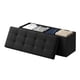 thumbnail image 4 of SONGMICS Banco de Almacenamiento, Baúl, Caja de Almacenamiento, Plegable, Carga de 300 kg, 120 L, 110 x 38 x 38 cm, Negro, 4 of 8